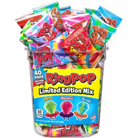 Ring Pop Hard Candy Pops, Variety Pack, 560 grams, 40 Count