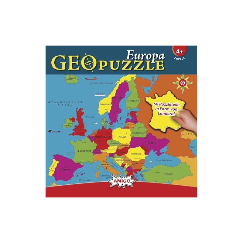 Amigo 00380 – Geopuzzle Europe (58 Pieces)