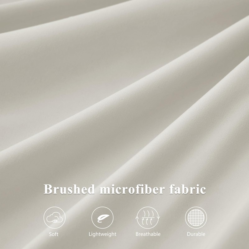 Aisbo Double Fitted Sheet Linen - Extra Deep Pocket Bed