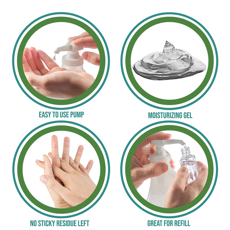 JERMEE Moisturizing Hand Sanitizer Gel, 70% Alcohol - Kills 99.99%