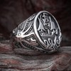 BAVIPOWER Viking Ship Stainless Steel Ring Octopus Patterned Accessory US