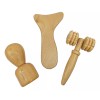 SingEX Artesanal Set Mini Copa Tablilla Rodillo Maderoterapia Facial Papada