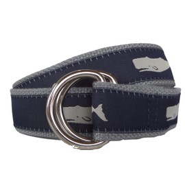 No27 Gray Whale D-Ring Belt 34 Brass D-Ring Kelly Green