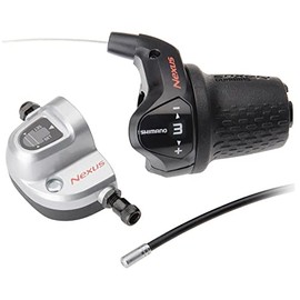 Shimano Unisex - Adult Nexus Twist Grip Shifter, Silver, Black, One Size