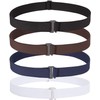 4 Pack No Show Elastic Belts for Women and Men,
