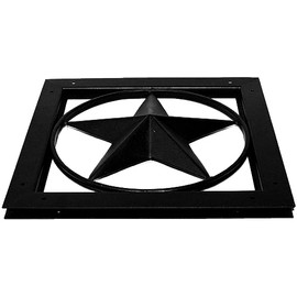 Ozco Building Products Black Star Ornamental Gate Accent (15-1/4" x 15-1/4") - 1 pc