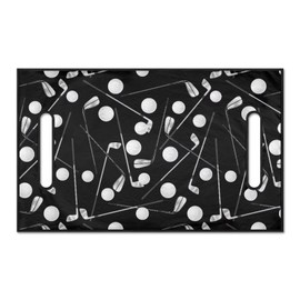 FUIBENG Black Golf and Clubs Glof Cart Seat Covers Club Cart Seat Towel Washable Breathable Microfiber