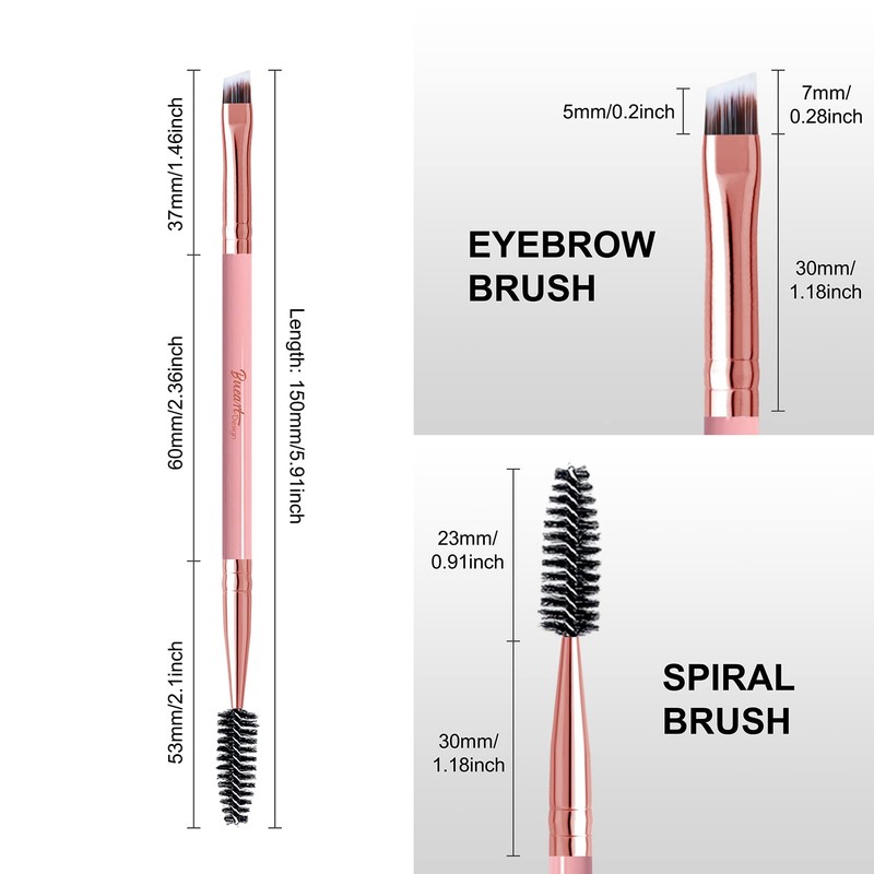 Bueart Design Cepillo Doble Para Cejas Y Pestañas Con Forma