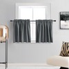 DONREN Medium Grey Small Curtains for Bathroom -Blackout Thermal Insulating