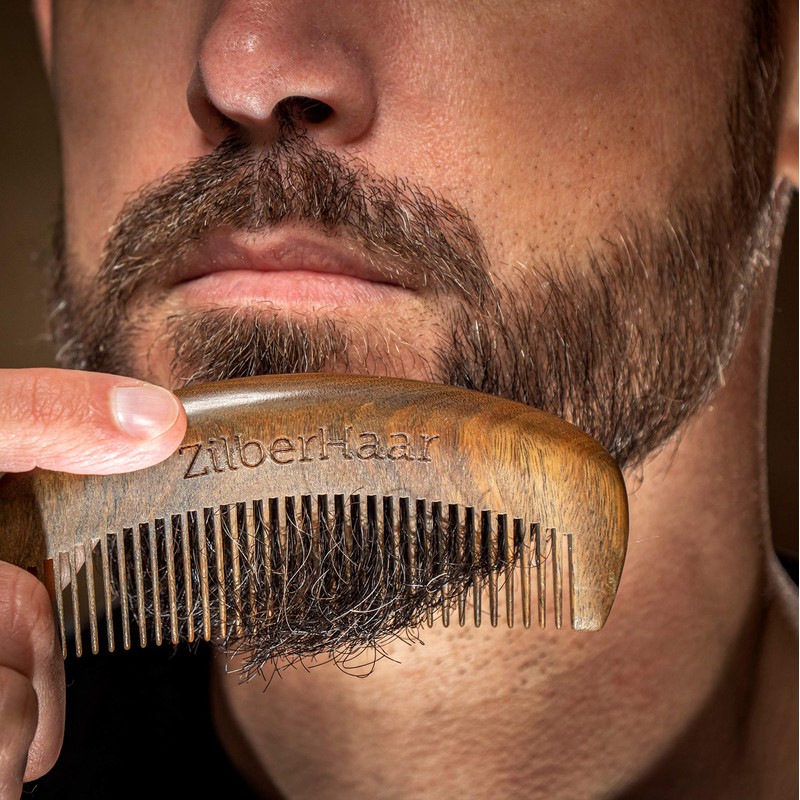 ZilberHaar - Beard Comb - 100% Scented Sandalwood - Essential