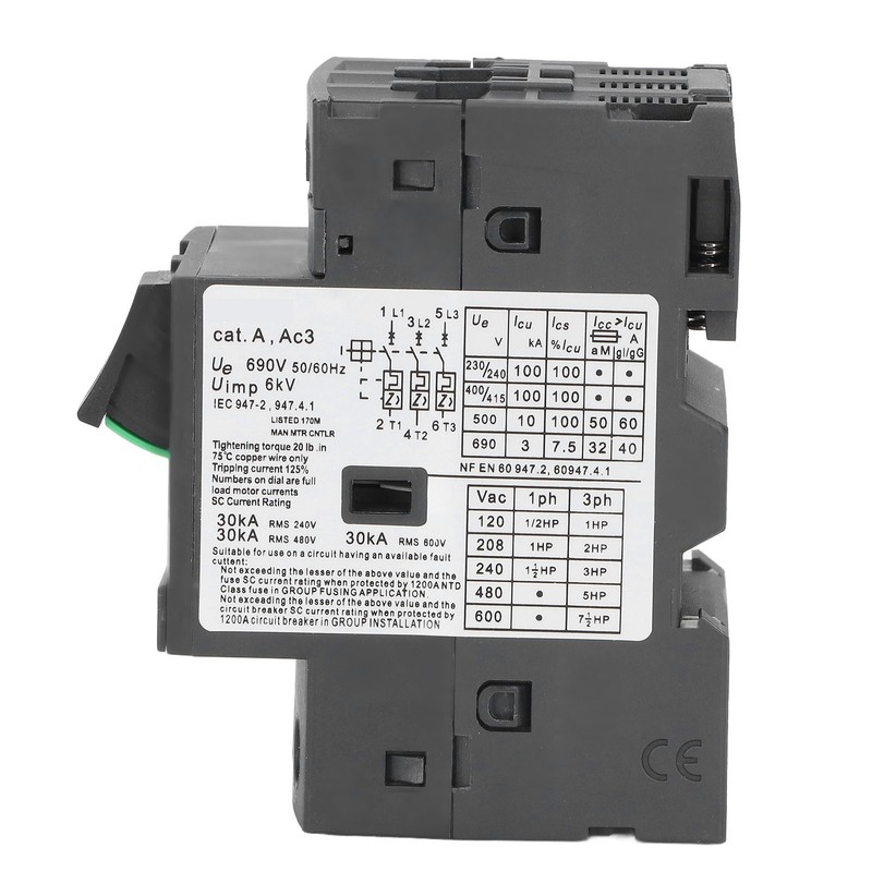 Motor Circuit Breaker Professional Efficient Easy Wiring AC690V Circuit Breaker