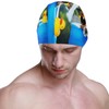 Dallonan Swimming Cap Summer Time Funny Dog and Yellow Duck