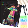 ZOCONE Scratch Paper Art Set, 50 Sheets 8x11in Rainbow Coated