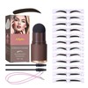 Eyebrow Stamp Stencil Kit - 5# Powder Makeup With 12