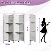 Osparple 4 Panel Room Divider with Shelves, 5.6FT Privacy Screen