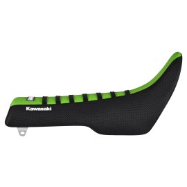 Enjoy Mfg 1989 KAWASAKI KDX 200 gripper seat cover  BLACK/GREEN/BL