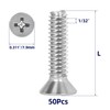 OUSCHR #8-32 x 3/4" Countersunk Flat Head Machine Screws, Full