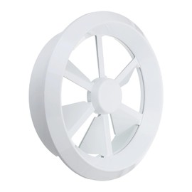 PATIKIL 12 Inch Round Rotating Air Vent, Ceiling Diffuser Grill Cover with Adjustable Blade ABS Louver Soffit Vent for Airport Station Cinema Central HVAC Air Conditioning