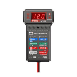 Zpana Car Battery Tester, BT172 12V Automotive Alternator Meter Diagnostic Tool with LED Indication & LCD Display, Accurate Digital Auto Battery Analyzer, Fit for Sedan Truck RV