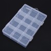 Transparent beads nail art accessory storage 12 compartment case Holder 3ea