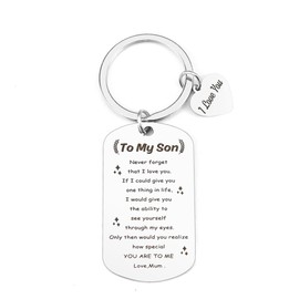BOMEON Son Gifts, Son Gifts from Mum, Son Keyring from Mum, Gifts for Son, Son in Law Gifts, Mun and Son Gifts, Adult Son Christmas Son Gift Ideas, Son's Birthday Present, Son's Christmas Son Present
