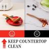 YumiPLUS Ceramic Strawberry Spoon Rest, Red Utensil Holder, Cute Spatula
