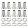 PATIKIL M8x15mm Hex Bolts and Nuts Kit, 10 Set Fine