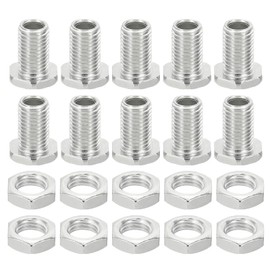 PATIKIL M8x15mm Hex Bolts and Nuts Kit, 10 Set Fine Thread Hollow Screws Assortment Hexagon Head Screw Through Hole Bolt Chandelier Fasteners