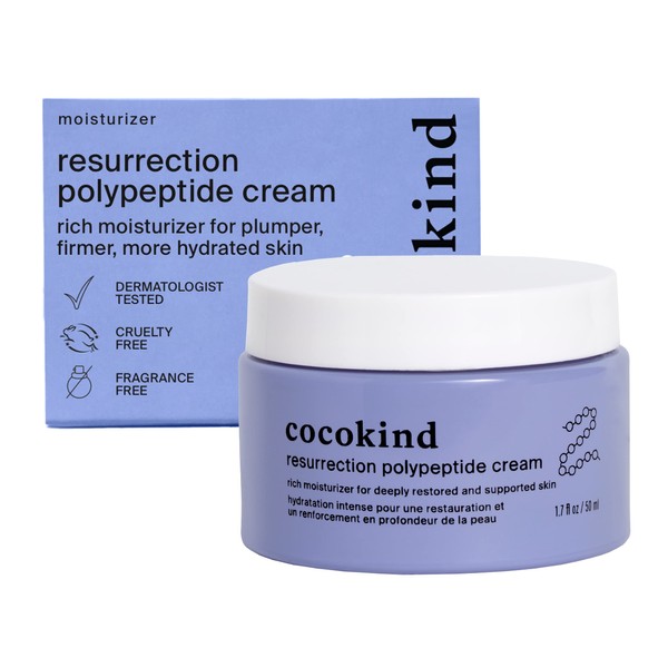 Cocokind Resurrection Polypeptide Cream, Hydrating Face Moisturizer with Peptides and