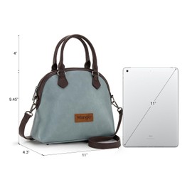 Wrangler Purse Satchel Bags for Women Top-handle Handbags and Purses Small Crossbody Bag with Detachable Strap WG243-818JN