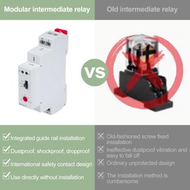 Stair Light Timer Switch, Mechanical Electronic Relay Timer, GEYA GRT8 LS DIN Rail Staircase Timer Switch 230VAC 16A 0.5-20 Minutes Delay Corridor Light Switch