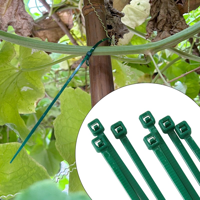 6 inch 3mm Dark Green Nylon Garden Cable Zip Ties