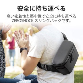 Elecom ZSB-DV009BK Video Camera Case, Shockproof, Memory Foam Sling Bag, 2-Way Black