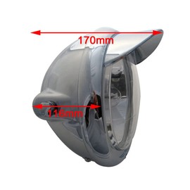 Universal Motorcycle Motorbike Classic Chrome Headlight with High and Low Beam