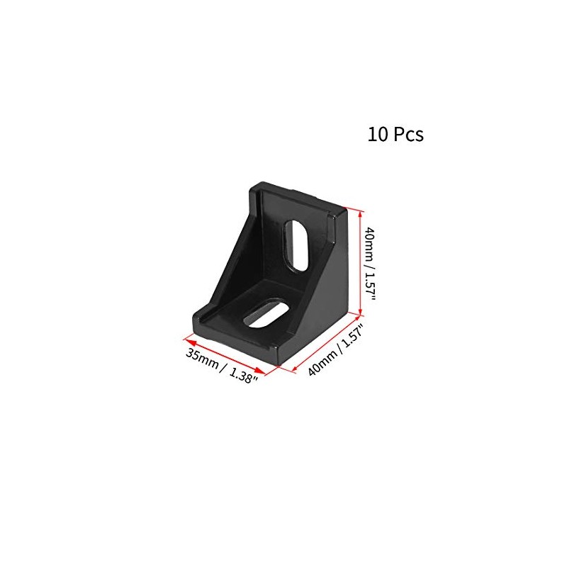 sourcing map Inside Corner Bracket Gusset, 40mm x 40mm for