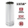 Powerbuilt 940135 1/2" Dr. 12 Pt. SAE Deep Well Socket,