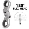 wanlvkang Stubby Flex Head Ratcheting Wrench Set – Metric 8-19mm,