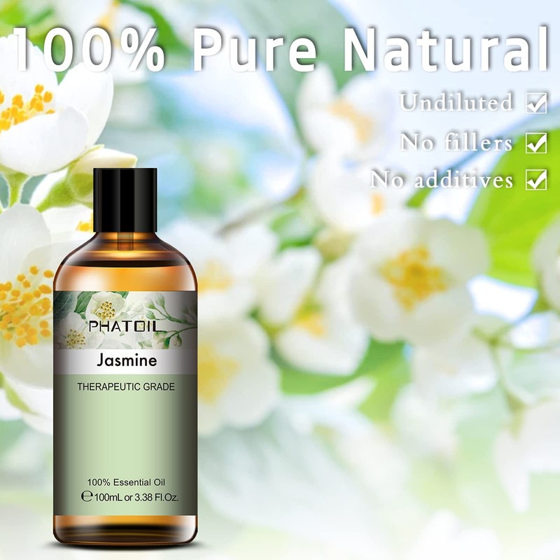 PHATOIL Aroma Oil, Jasmine, 3.4 fl oz (100 ml), Essential