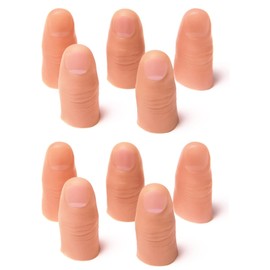 10Pcs Thumb Tip Magic Tricks,Disappearing Silk Fake Thumb Tip Magic,Fake Thumb Tip Vanish Magic,Trick Gimmick Magician Accessory, Close up Illusions Making Objects Appear,Disappear,Novelty Gag Toys
