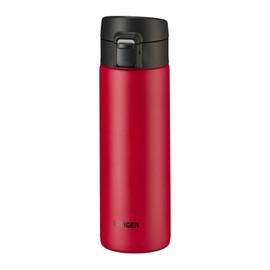 Tiger Thermos MKA-K048RK Water Bottle, 16.2 fl oz (480 ml), One-touch, Lightweight, Stainless Steel Bottle, Vacuum Insulated, Hot & Cold Retention, Red