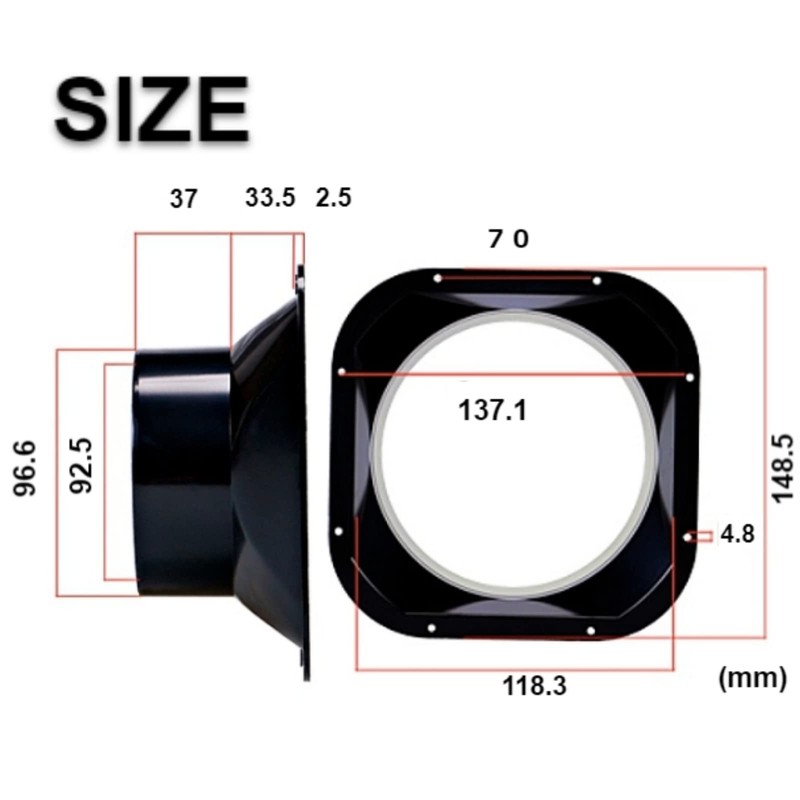 heizi Duct Connector Duct Hose 3.9 inches (100 mm), Set