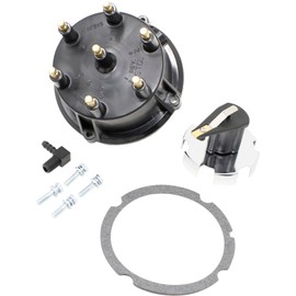 AIP Electronics Premium Distributor Cap and Rotor Complete Power Pack Compatible with 1985-2009 Mercruiser OMC Thunderbolt IV and V GM HEI V6 4.3L Replaces 18-5274 815407Q5 OEM Fit CAP1051