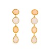 Dauplaise Jewelry Drop Earrings for Women, Natural Stone, Pink Lightweight