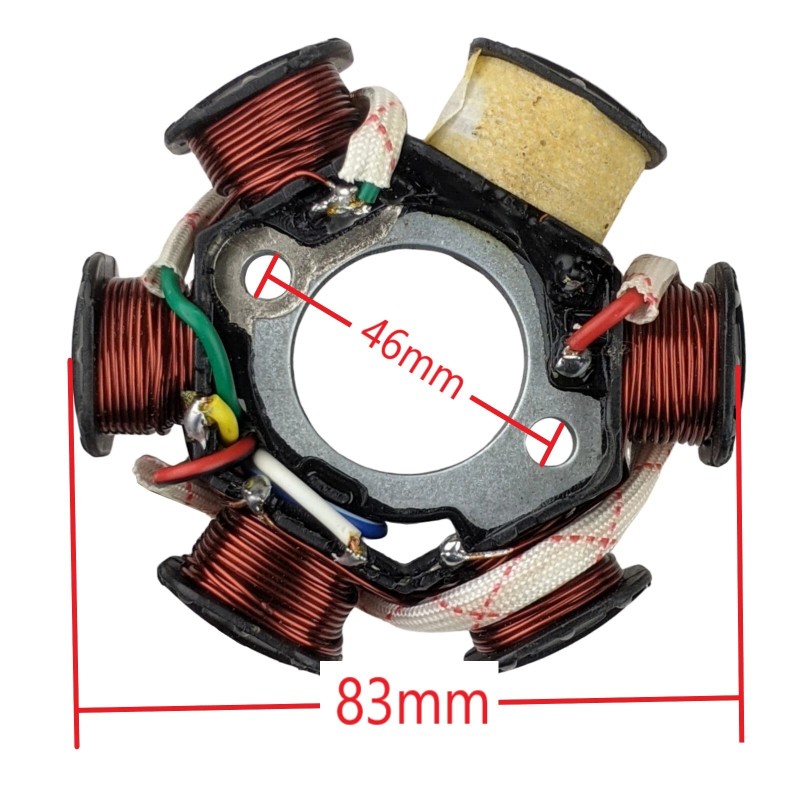 RedCap 6-Coil 5-Wire Stator Magneto for GY6 50cc-150cc Roketa ATV