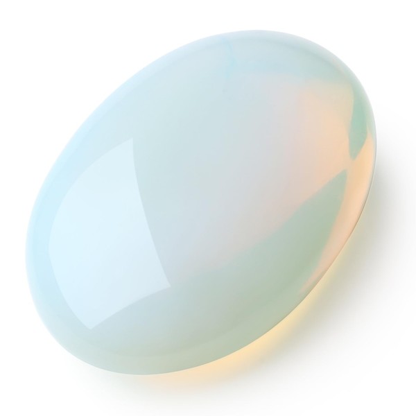 MAIBAOTA Opal Healing Crystal Gemstones Pocket Polished Gifts Oval Shape Reiki Spiritual Energy Nature Crystals for Women Men Relief Balancing Stress Divination Meditation