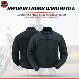 Daniel Smart Men’s Motorcycle Jacket All Season Sporty Mesh Armored Motorcycle Jacket Maximum Airflow and Protection