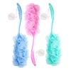 3pc Loofah Set - Long Loofah Stick, Shower Scrubber with