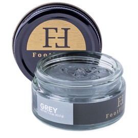 FootFitter Premium Shoe Cream Polish with Carnauba Wax, Restore & Shine Shoes or Boots – MADE IN USA (1.5 oz) Multiple Colors (Grey)