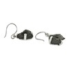 Starborn Rohstein Elite Shungite Earrings in 925 Sterling Silver, Gemstone