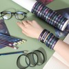 Ctosree 60 Pcs Galaxy Star Pencils Space Silicone Bracelets Set